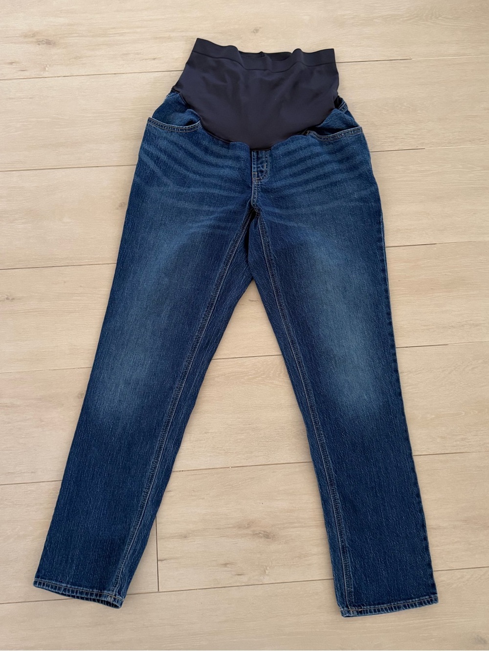 Old Navy Maternity Dark Blue Stretch Denim Jeans with Overband